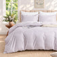 JOLLYVOGUE Brown Queen Comforter Set, 7 Pieces Gingham Bed in a Bag