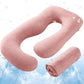 Sasttie Cooling Pregnancy Pillow Cover for 57-inch Maternity Pillow, Gray