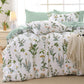 MUXHOMO Sage Green TwinXL Comforter Set, Elegant Floral Print Bed in a Bag 5 Pieces, Ultra Soft & Breathable Reversible Botanical Pattern Bedding Set with Comforter, Sheets, Pillowcase, and Sham