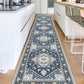 OPPODREAM Soft Area Rugs 5x7, Persian-Inspired Washable Rug, Blue & Gold