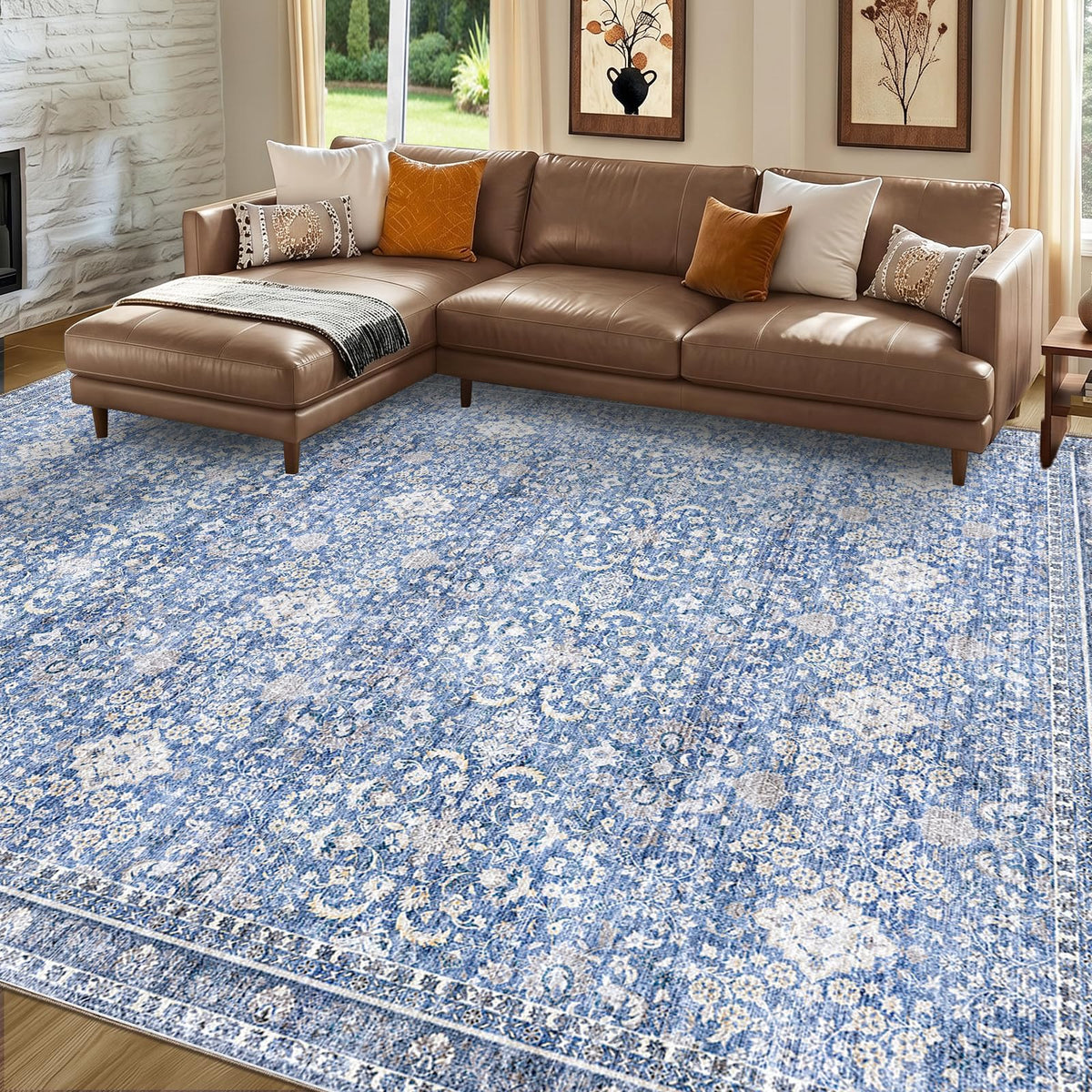 Sasttie 8x10 Area Rugs, Ultra-Soft Washable Rug for Living Room, Beige