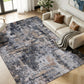 Sasttie 8x10 Washable Area Rug, Modern Abstract Large Carpet, Black & White