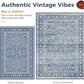 OPPODREAM Vintage Blue Area Rugs 5x7, Washable Rug for Living Room
