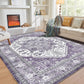 OPPODREAM Soft Area Rugs 5x7, Persian-Inspired Washable Rug, Blue & Gold