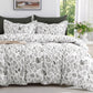 MUXHOMO Duvet Cover Twin/Twin XL Size, 2-Piece Beige Leaves Bedding Set