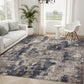 Sasttie 8x10 Washable Area Rug, Modern Abstract Large Carpet, Black & White