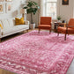 OPPODREAM Vintage Blue Area Rugs 5x7, Washable Rug for Living Room