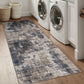Sasttie 8x10 Washable Area Rug, Modern Abstract Large Carpet, Black & White