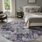 Sasttie 8x10 Washable Area Rug, Modern Abstract Large Carpet, Black & White
