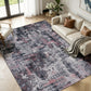 Sasttie 8x10 Washable Area Rug, Modern Abstract Large Carpet, Black & White