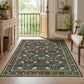 JOLLYVOGUE 6x9 Area Rug, Floral Washable Rug for Living Room, Beige/Blue