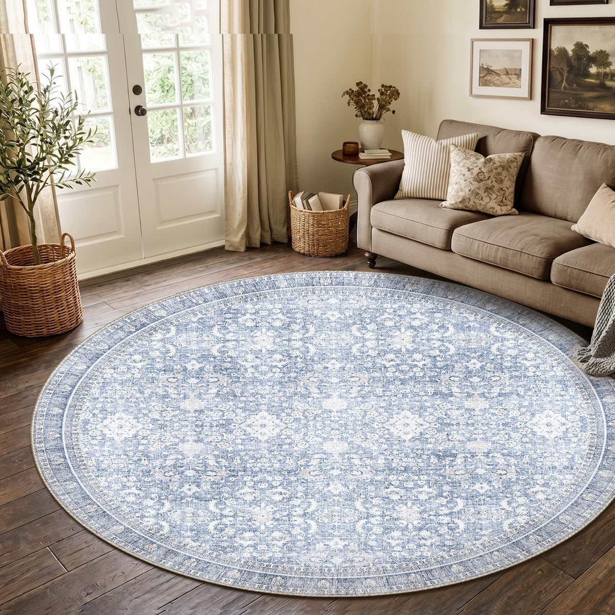 Sasttie 8x10 Area Rugs, Ultra-Soft Washable Rug for Living Room, Beige