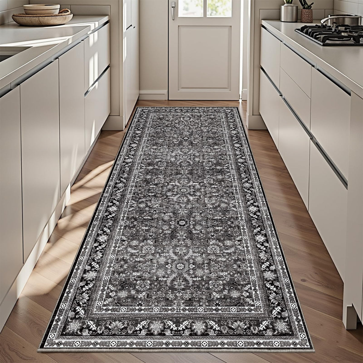 OPPODREAM Vintage Blue Area Rugs 5x7, Washable Rug for Living Room