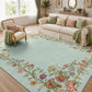JOLLYVOGUE 4x6 Area Rug, Washable Rug Floral Border, Off-White