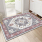 OPPODREAM Soft Area Rugs 5x7, Persian-Inspired Washable Rug, Blue & Gold