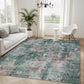 Sasttie 8x10 Washable Area Rug, Modern Abstract Large Carpet, Black & White