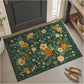 JOLLYVOGUE Floral Area Rug 5x7, Washable Rug for Living Room, Light Blue
