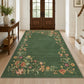 JOLLYVOGUE 4x6 Area Rug, Washable Rug Floral Border, Off-White