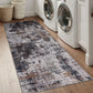 Sasttie 8x10 Washable Area Rug, Modern Abstract Large Carpet, Black & White