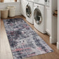 Sasttie 8x10 Washable Area Rug, Modern Abstract Large Carpet, Black & White