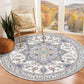OPPODREAM Soft Area Rugs 5x7, Persian-Inspired Washable Rug, Blue & Gold