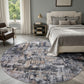 Sasttie 8x10 Washable Area Rug, Modern Abstract Large Carpet, Black & White