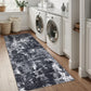 Sasttie 8x10 Washable Area Rug, Modern Abstract Large Carpet, Black & White