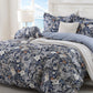 JOLLYVOGUE Floral Duvet Cover Full, 3Pcs Reversible Beige Duvet Cover Set