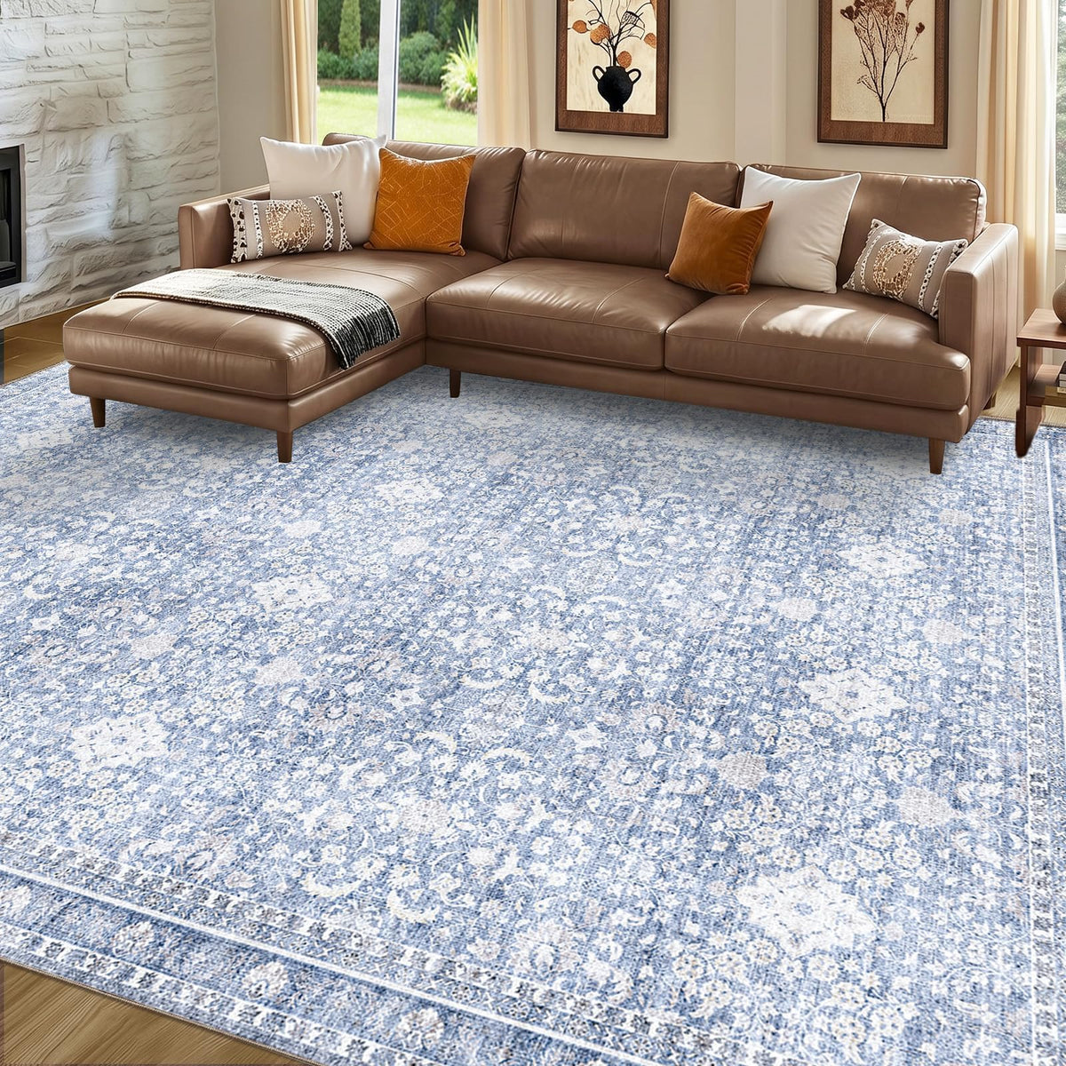Sasttie 8x10 Area Rugs, Ultra-Soft Washable Rug for Living Room, Beige