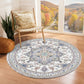 OPPODREAM Soft Area Rugs 5x7, Persian-Inspired Washable Rug, Blue & Gold