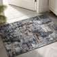 Sasttie 8x10 Washable Area Rug, Modern Abstract Large Carpet, Black & White