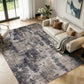 Sasttie 8x10 Washable Area Rug, Modern Abstract Large Carpet, Black & White