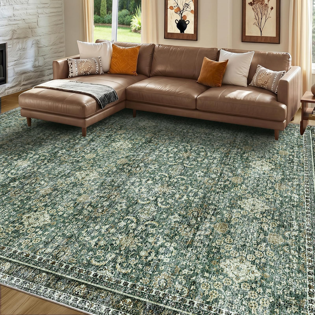 Sasttie 8x10 Area Rugs, Ultra-Soft Washable Rug for Living Room, Beige