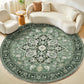 OPPODREAM Soft Area Rugs 5x7, Persian-Inspired Washable Rug, Blue & Gold