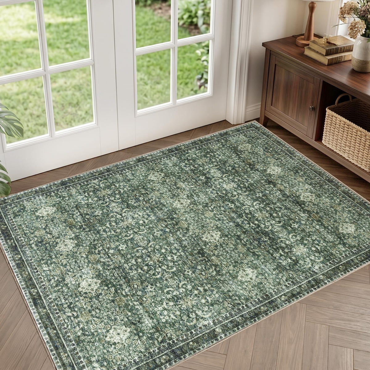 Sasttie 8x10 Area Rugs, Ultra-Soft Washable Rug for Living Room, Beige