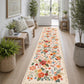 JOLLYVOGUE Floral Area Rug 5x7, Washable Rug for Living Room, Light Blue