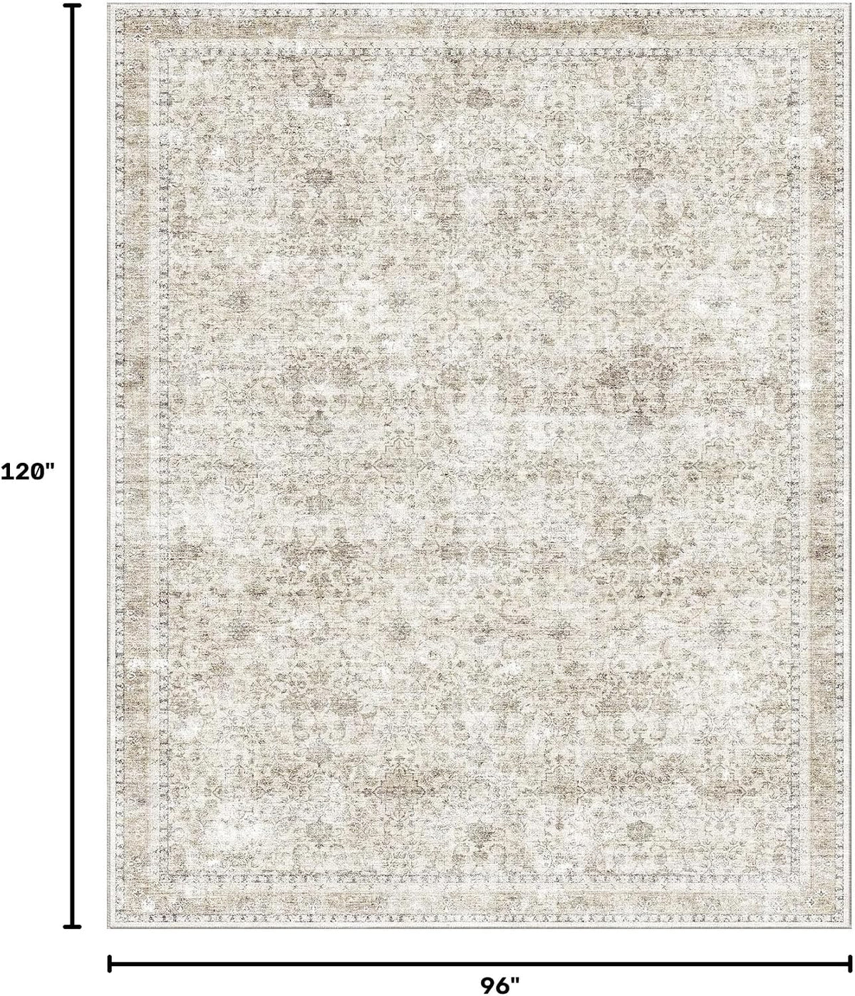 Sasttie 8x10 Area Rugs, Ultra-Soft Washable Rug for Living Room, Beige
