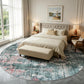 Sasttie 8x10 Washable Area Rug, Modern Abstract Large Carpet, Black & White