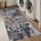 Sasttie 8x10 Washable Area Rug, Modern Abstract Large Carpet, Black & White