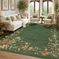 JOLLYVOGUE 4x6 Area Rug, Washable Rug Floral Border, Off-White