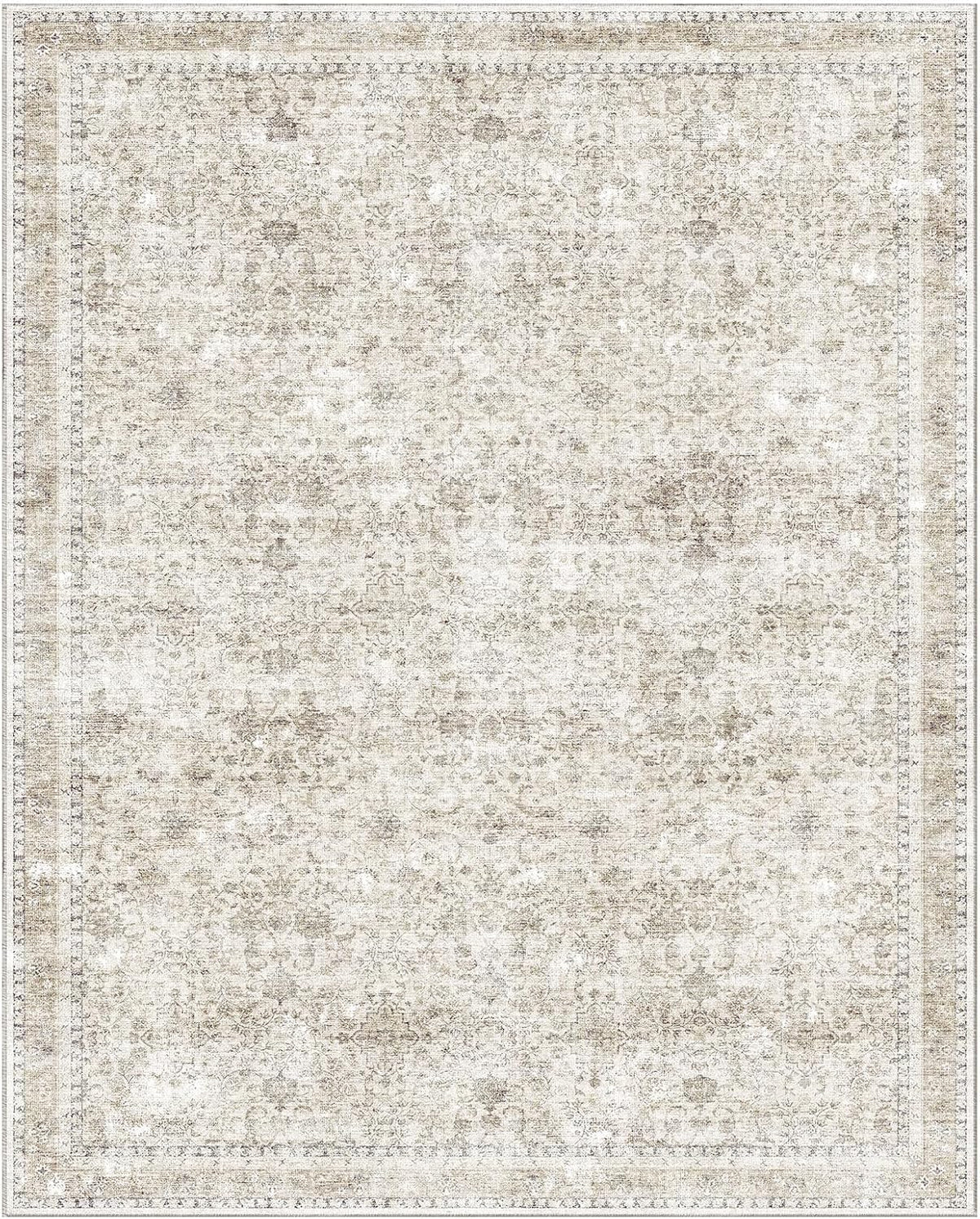 Sasttie 8x10 Area Rugs, Ultra-Soft Washable Rug for Living Room, Beige