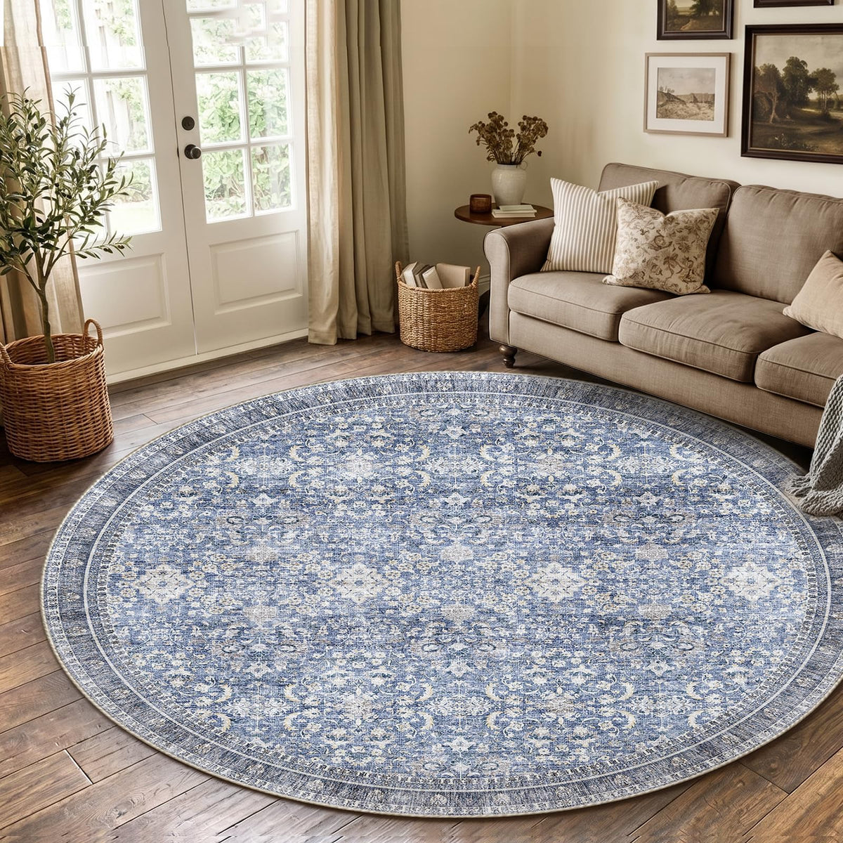 Sasttie 8x10 Area Rugs, Ultra-Soft Washable Rug for Living Room, Beige