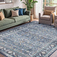 OPPODREAM Vintage Blue Area Rugs 5x7, Washable Rug for Living Room