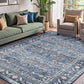 OPPODREAM Vintage Blue Area Rugs 5x7, Washable Rug for Living Room