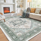 OPPODREAM Soft Area Rugs 5x7, Persian-Inspired Washable Rug, Blue & Gold