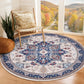 OPPODREAM Soft Area Rugs 5x7, Persian-Inspired Washable Rug, Blue & Gold