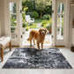 Sasttie 8x10 Washable Area Rug, Modern Abstract Large Carpet, Black & White