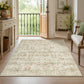 JOLLYVOGUE 6x9 Area Rug, Floral Washable Rug for Living Room, Beige/Blue