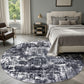 Sasttie 8x10 Washable Area Rug, Modern Abstract Large Carpet, Black & White