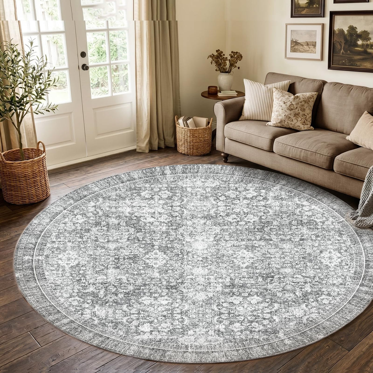 Sasttie 8x10 Area Rugs, Ultra-Soft Washable Rug for Living Room, Beige